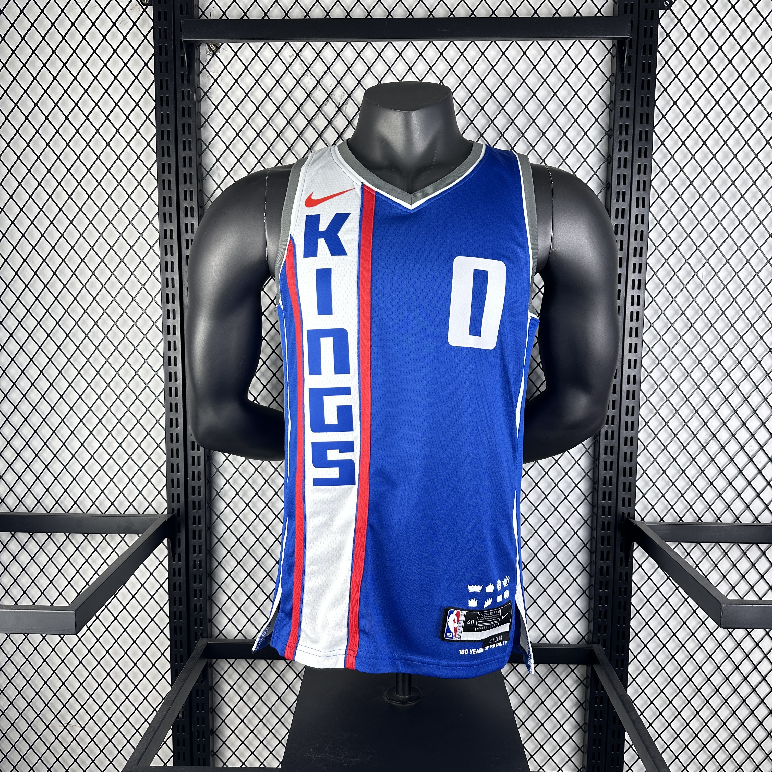 Men Sacramento Kings #0 Monk blue NBA 2023 24 Season Jerseys->sacramento kings->NBA Jersey